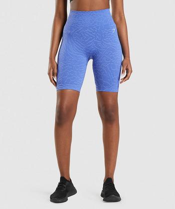 Gymshark Adapt Animal Seamless Cycling Ženske Kratke Hlače Plave | HR 3809QMA